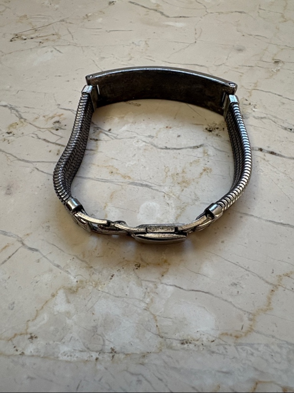 Personalized Silver Men’s ID Bracelet - can be repurposed - Picture 2 of 3